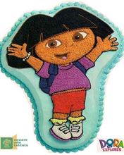 Picture of Dora The Explorer Eggless Chocolate Cake 