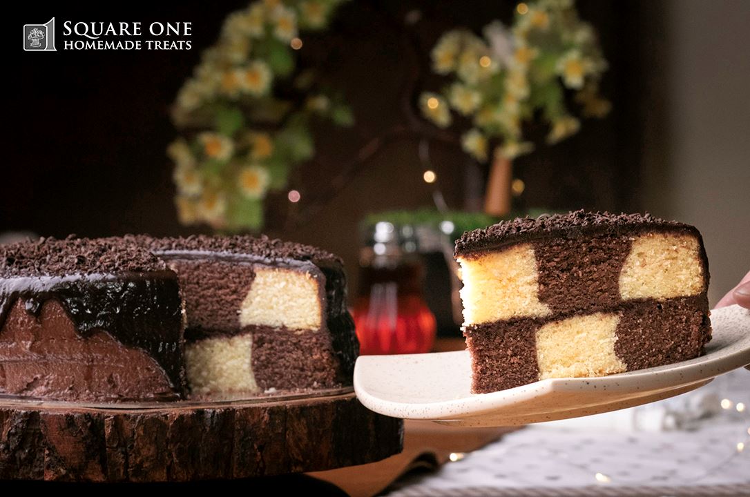 Checkerboard Cake. Square One Homemade Treats